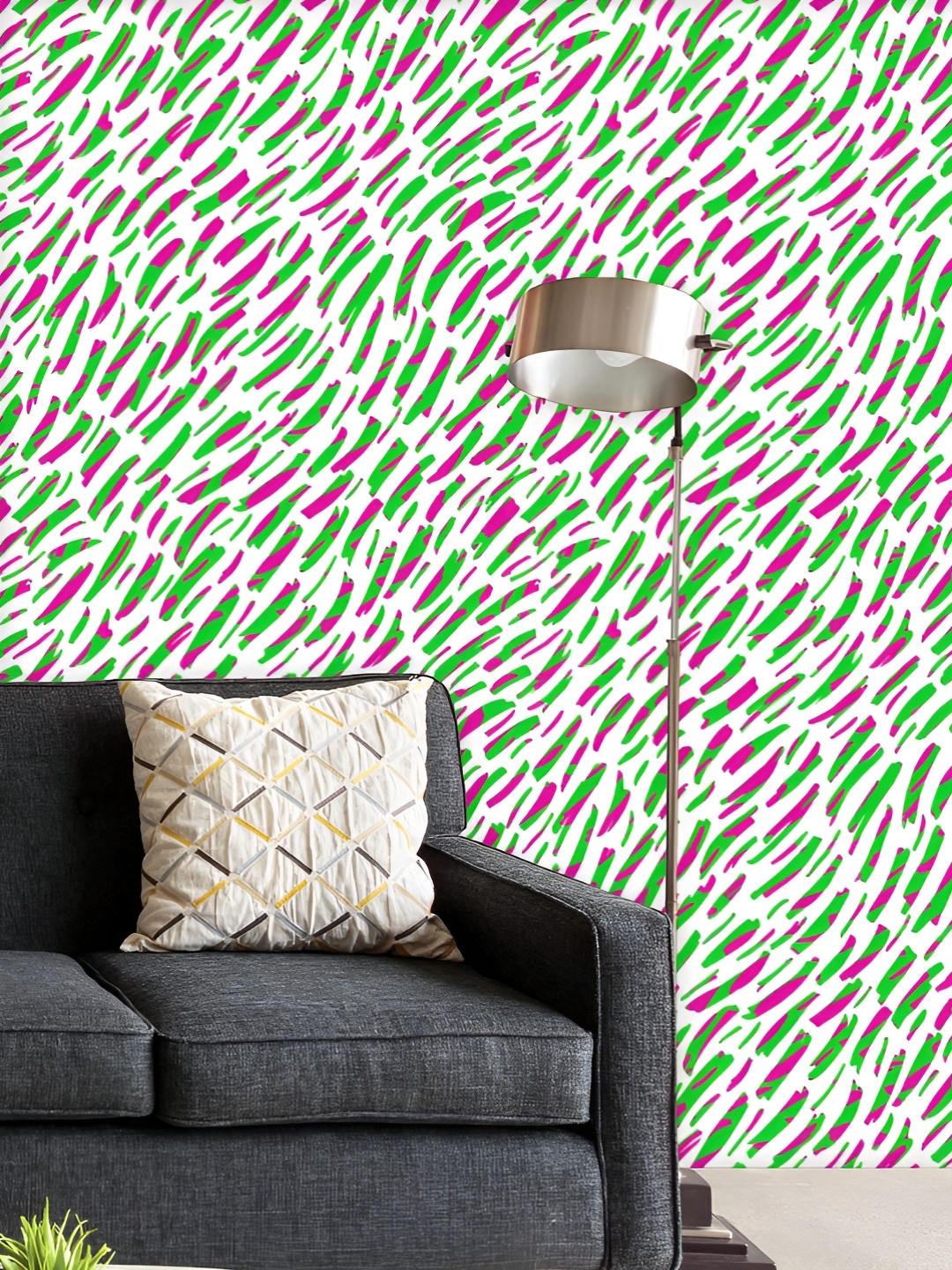 

ArtzFolio Printed UV-Resistant Anti-Bacterial Abstract Stripes Peel & Stick Wallpaper, Multi