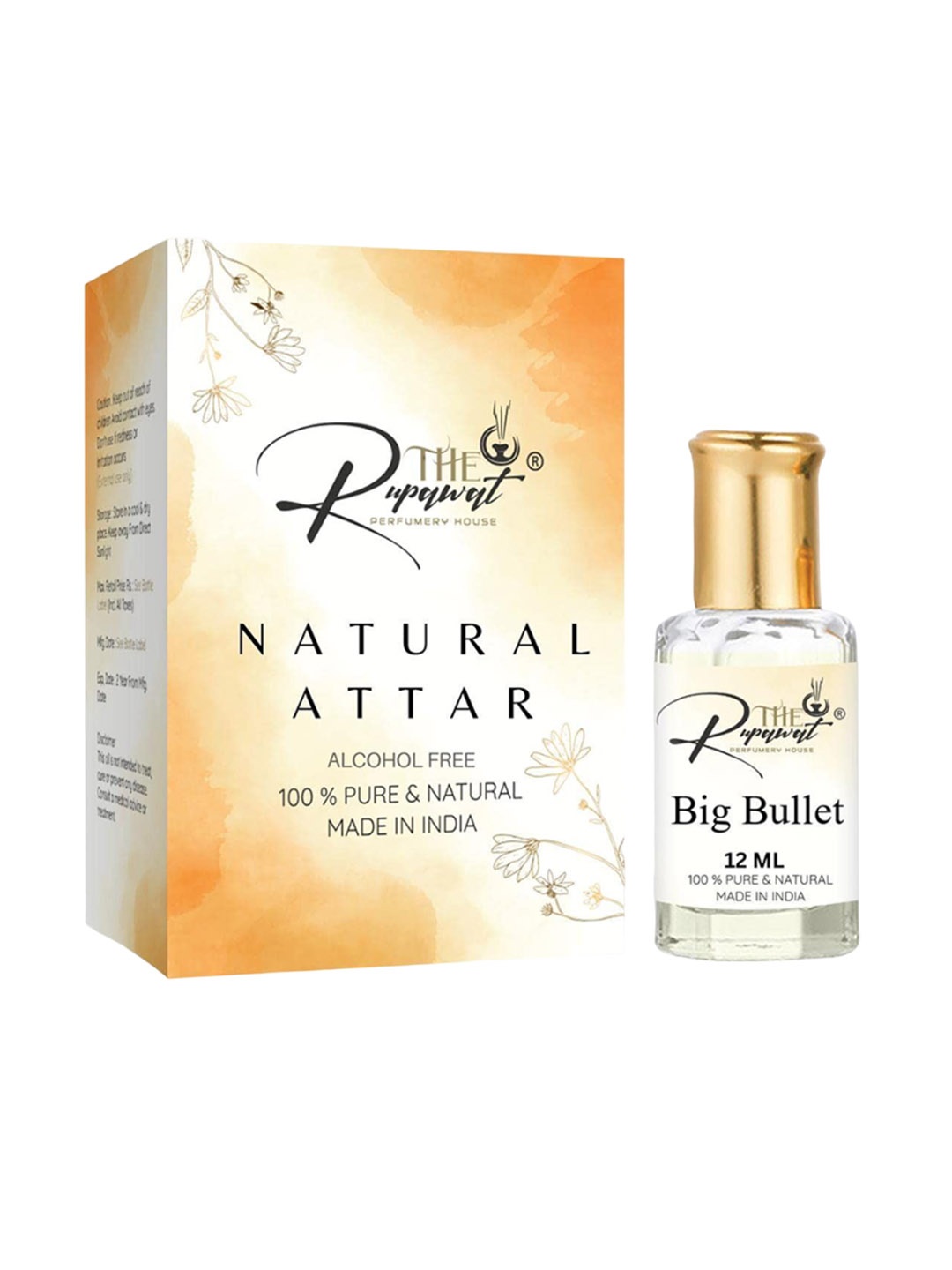 

THE RUPAWAT Perfumery House Big Bullet Free Attar-12ml, Transparent