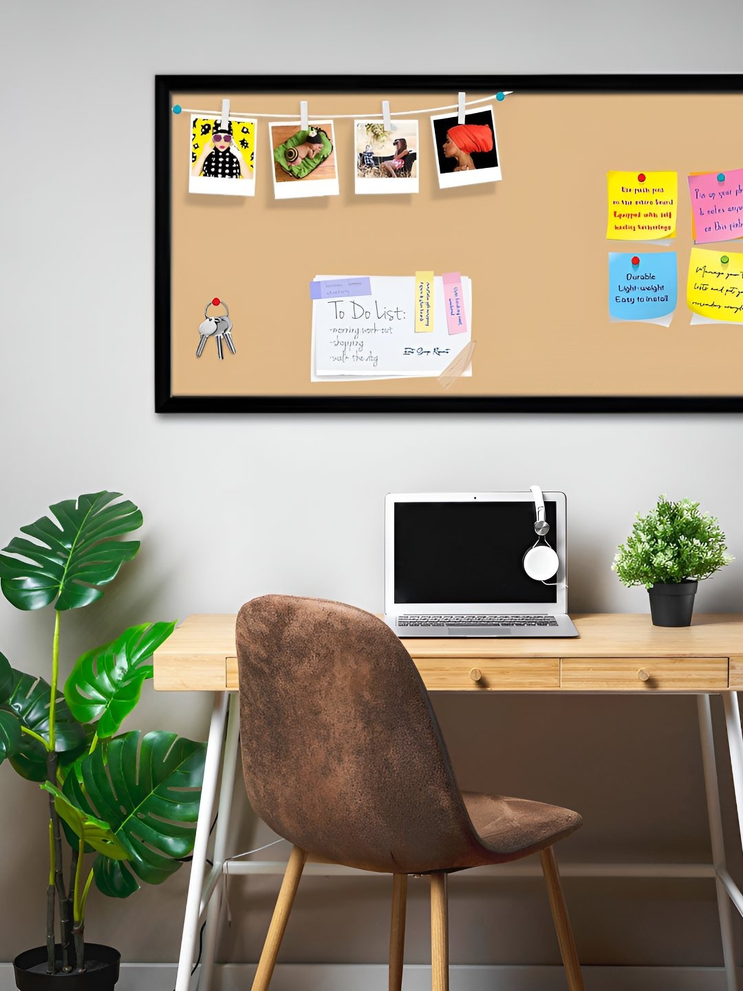 

ArtzFolio Wooden Notice Pin Board, Brown