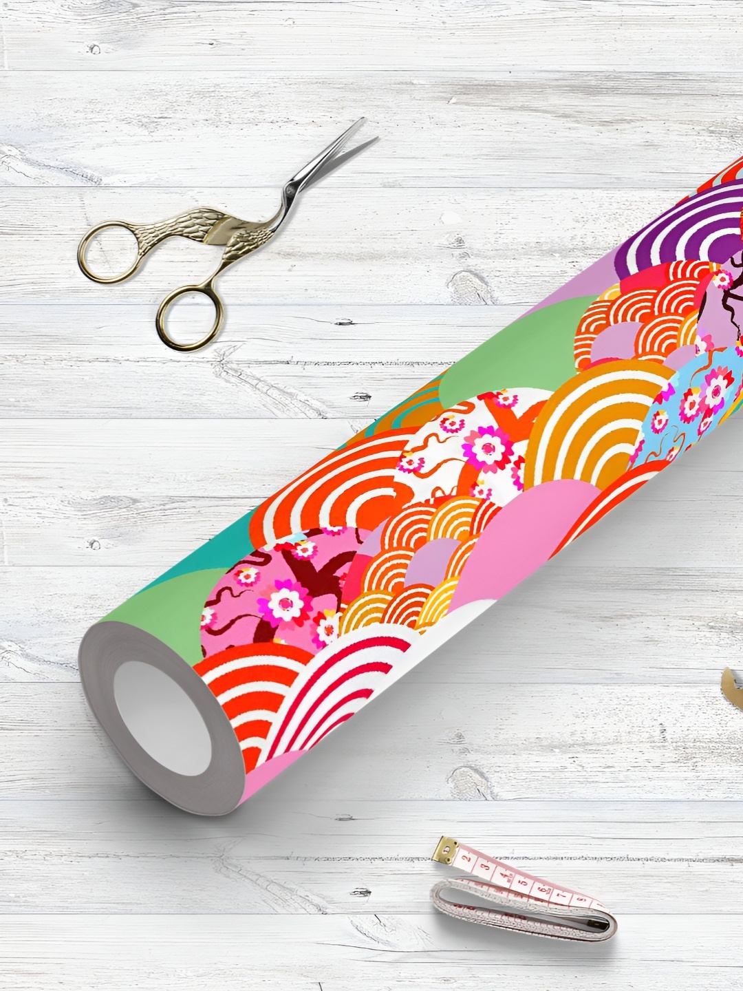 

ArtzFolio Pink & Green Printed UV Resistant Wallpaper