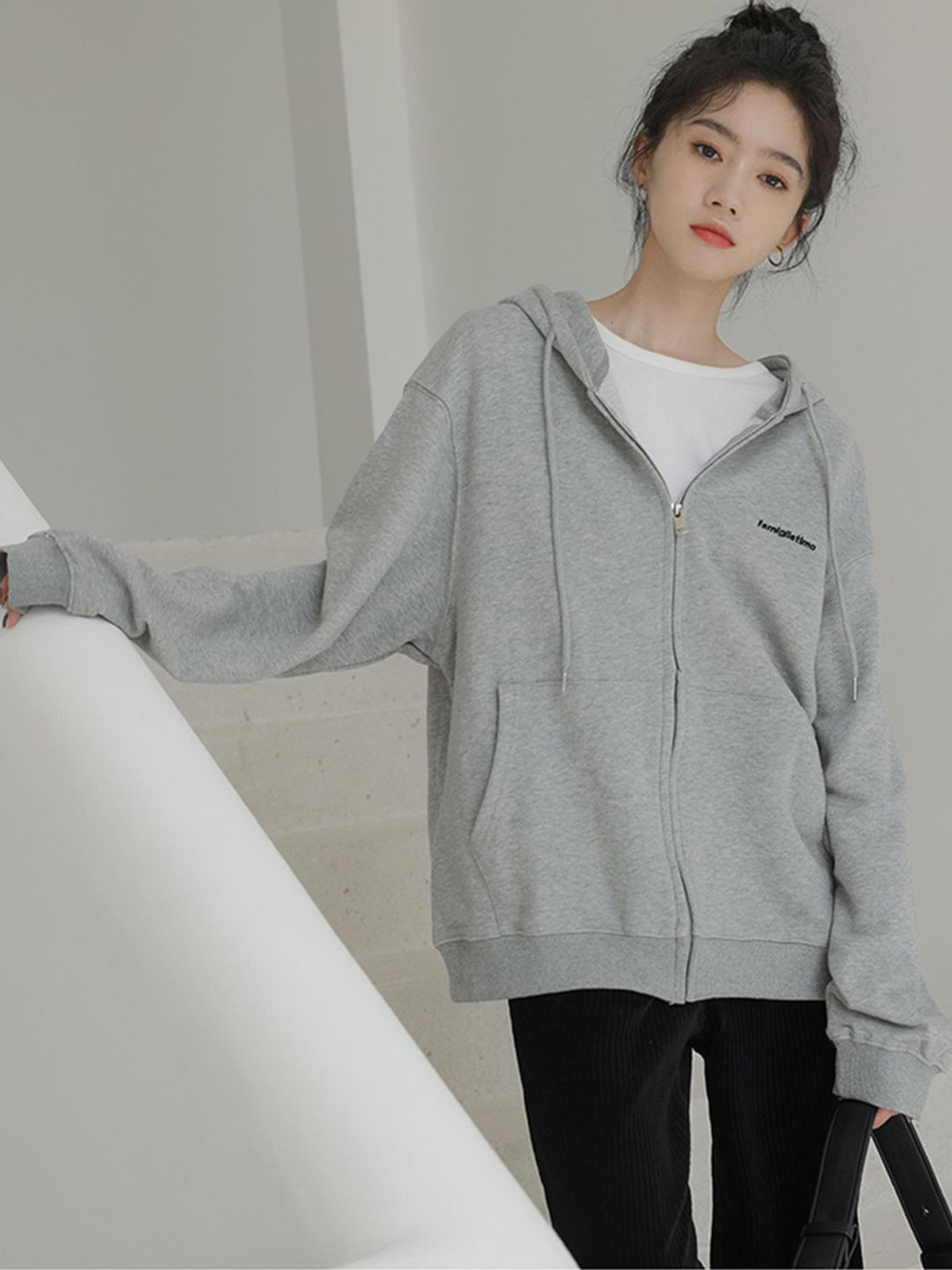

JC Mode Women Hooded Sweatshirt, Grey