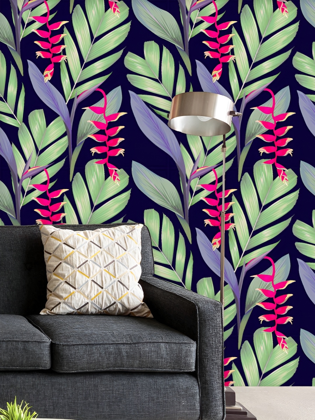 

ArtzFolio Printed UV-Resistant Anti-Bacterial Tropical Heliconia Flowers Peel & Stick Wallpaper, Multi