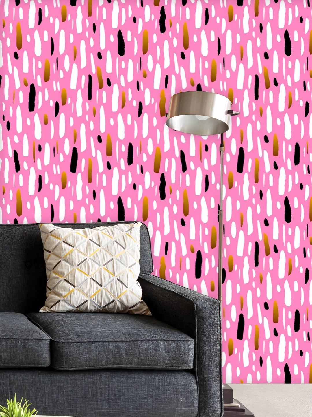 

ArtzFolio Printed UV-Resistant Anti-Bacterial 0S Hipster Strokes Peel & Stick Wallpaper, Multi