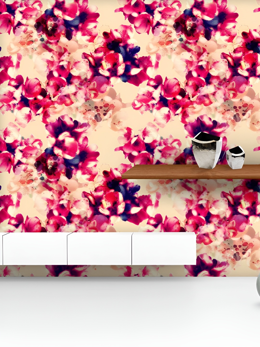 

ArtzFolio Printed UV-Resistant Anti-Bacterial Watercolor Flowers Peel & Stick Wallpaper, Multi