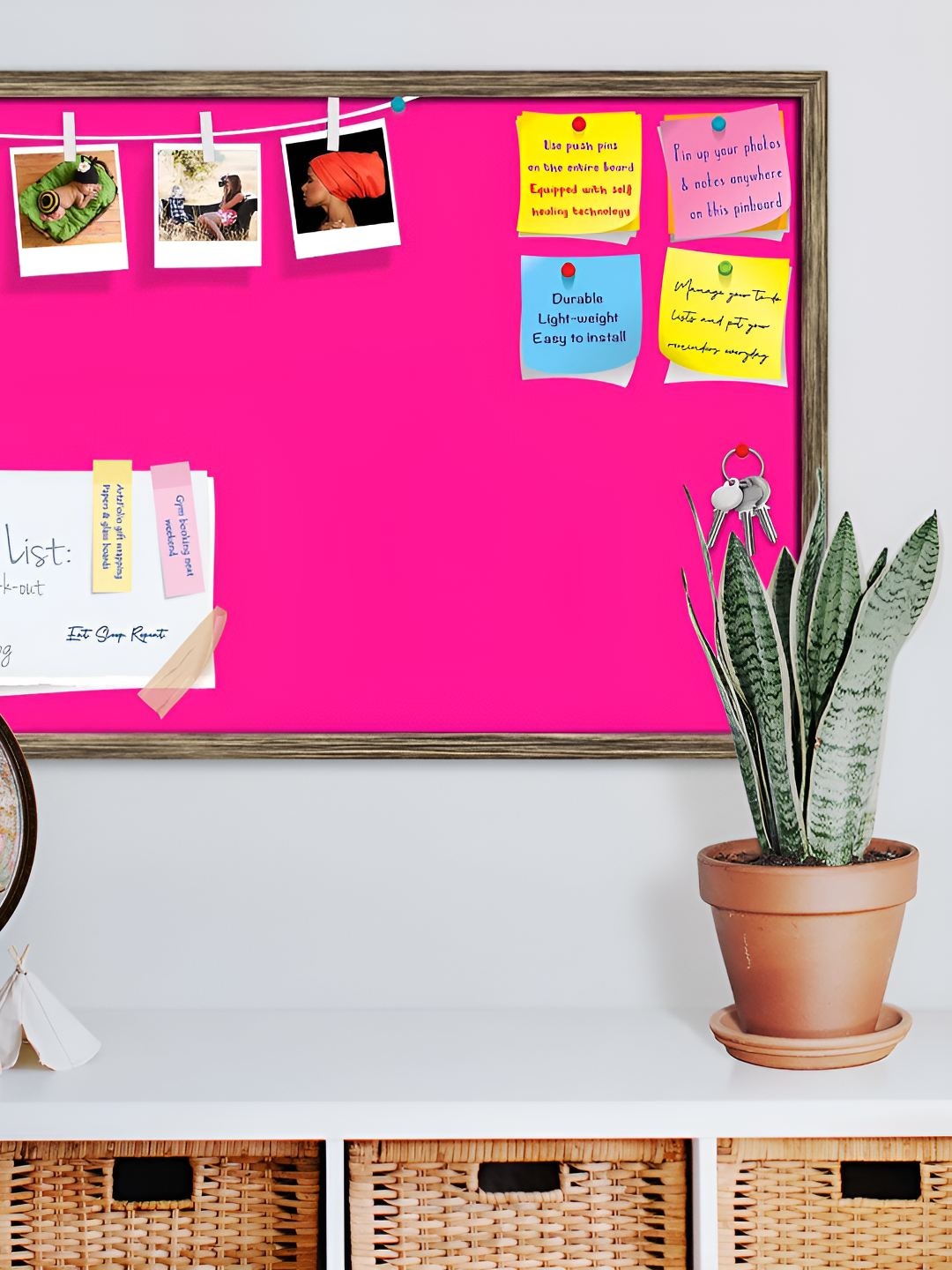 

ArtzFolio Wooden Notice Pin Board, Pink