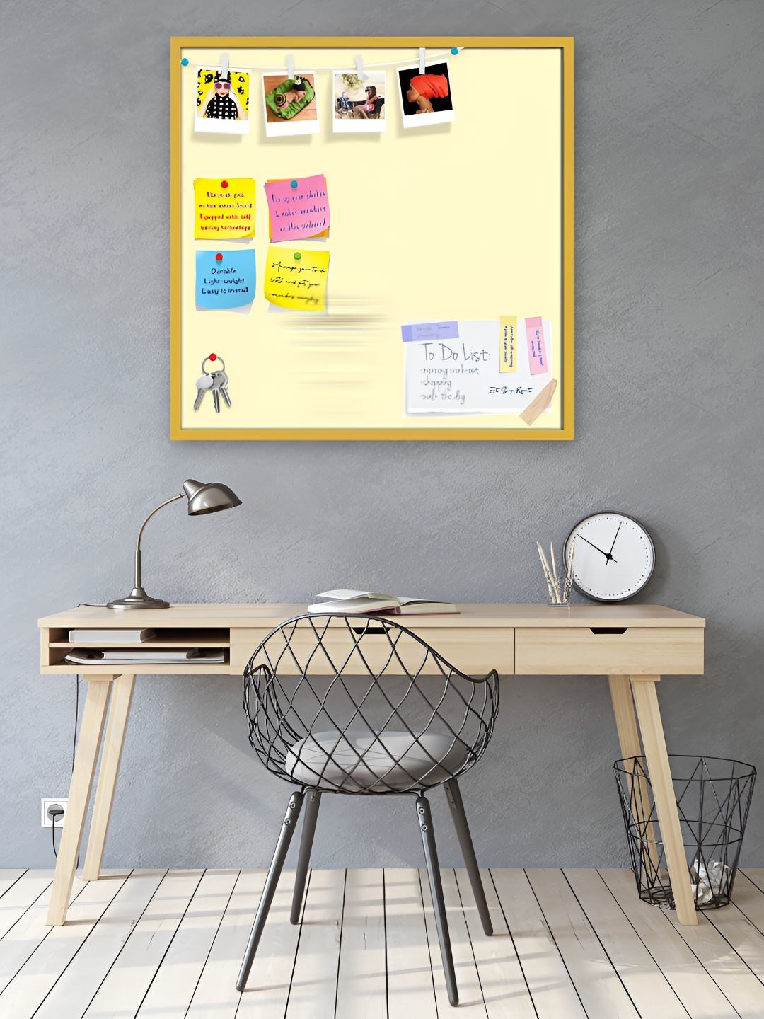 

ArtzFolio Wooden Notice Pin Board, Yellow