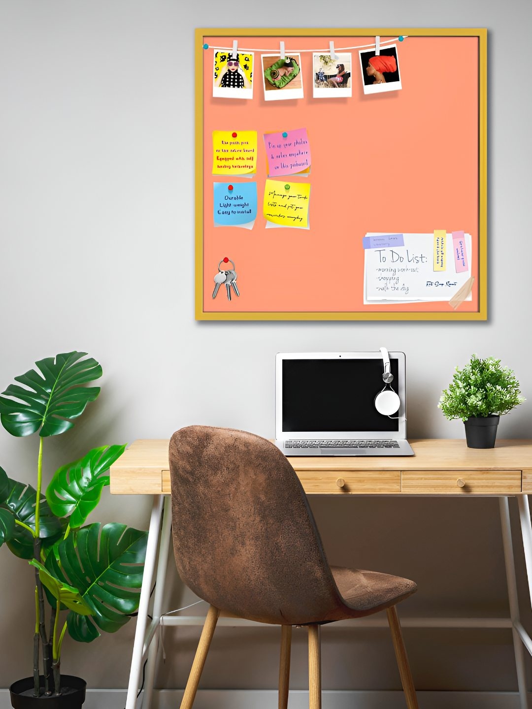 

ArtzFolio Wooden Notice Pin Board, Red