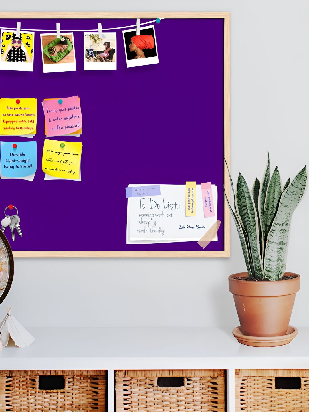 

ArtzFolio Wooden Notice Pin Board, Purple