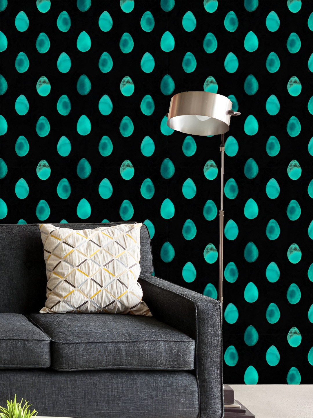 

ArtzFolio Printed UV-Resistant Anti-Bacterial Blue Easter Pattern Peel & Stick Wallpaper, Multi