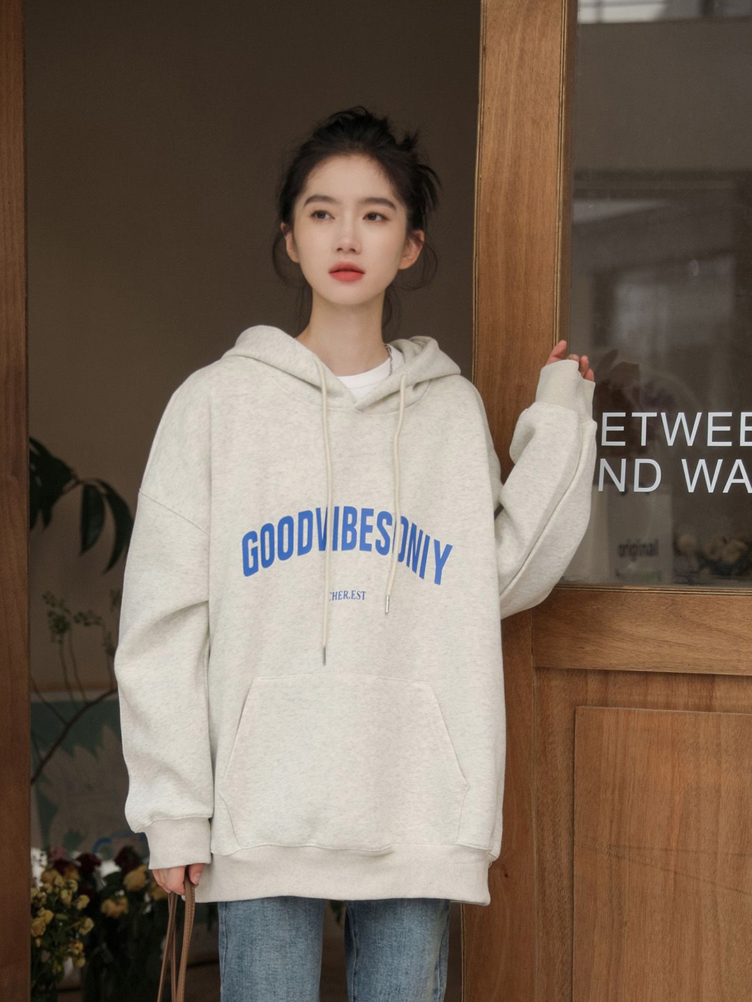 

JC Mode Women Cotton Long Sleeves Hooded Sweatshirt, Grey