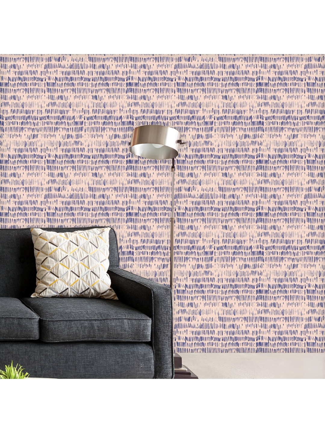 

ArtzFolio Printed UV-Resistant Anti-Bacterial Japanese Shibori Stripes Peel & Stick Wallpaper, Multi