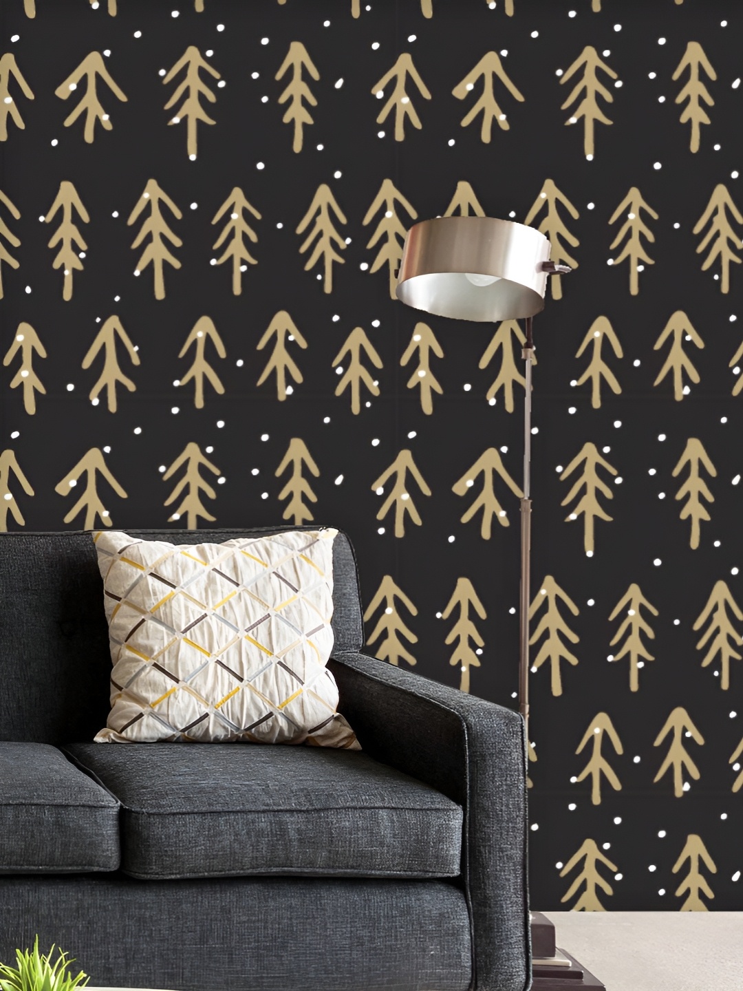 

ArtzFolio Printed UV-Resistant Anti-Bacterial Christmas Tree Pattern Peel & Stick Wallpaper, Multi