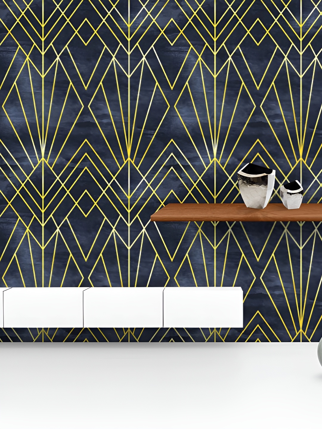 

ArtzFolio Printed UV-Resistant Anti-Bacterial Geometric Pattern Peel & Stick Wallpaper, Multi