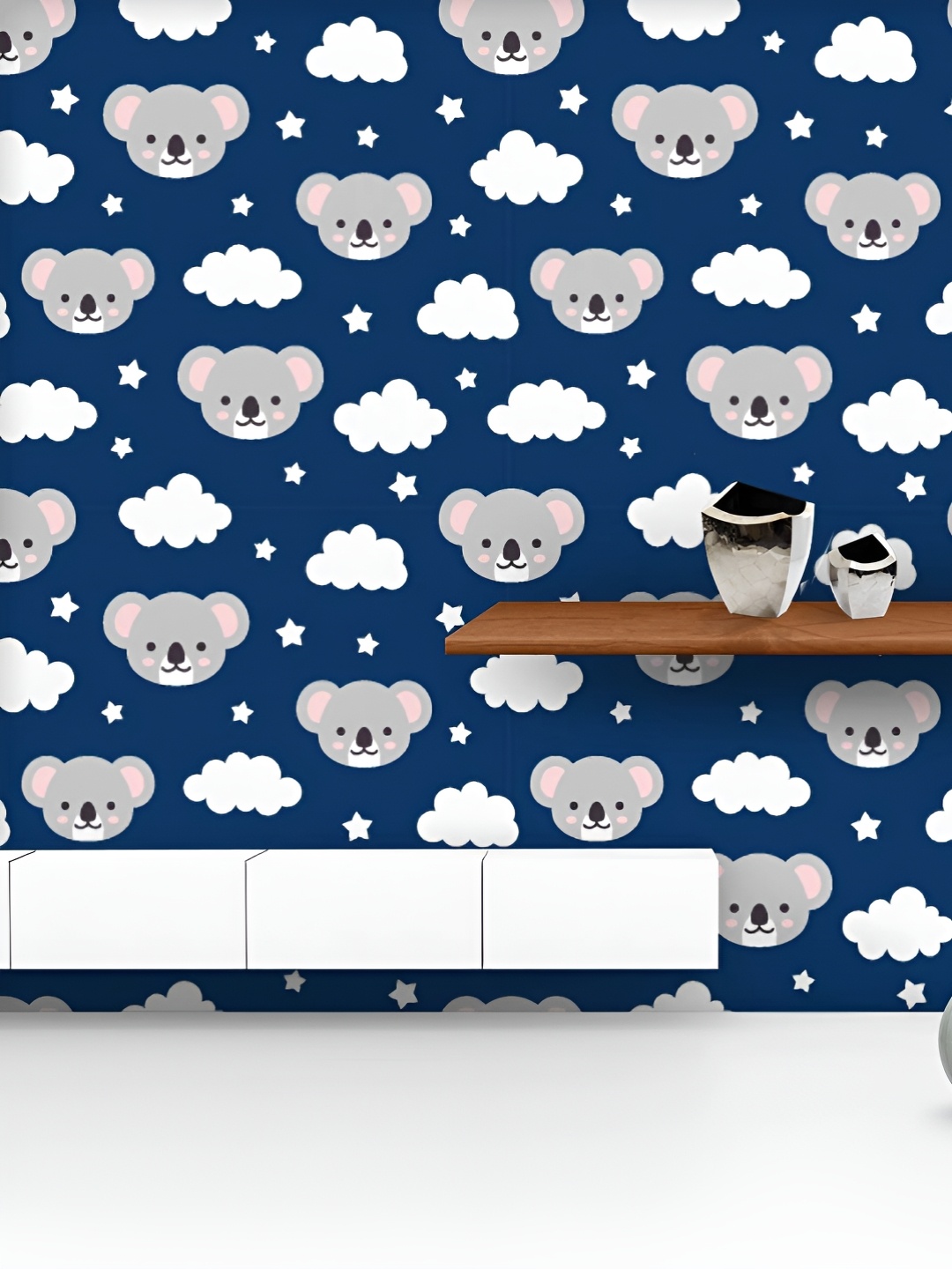 

ArtzFolio Printed UV-Resistant Anti-Bacterial Baby Koala Faces Peel & Stick Wallpaper, Multi