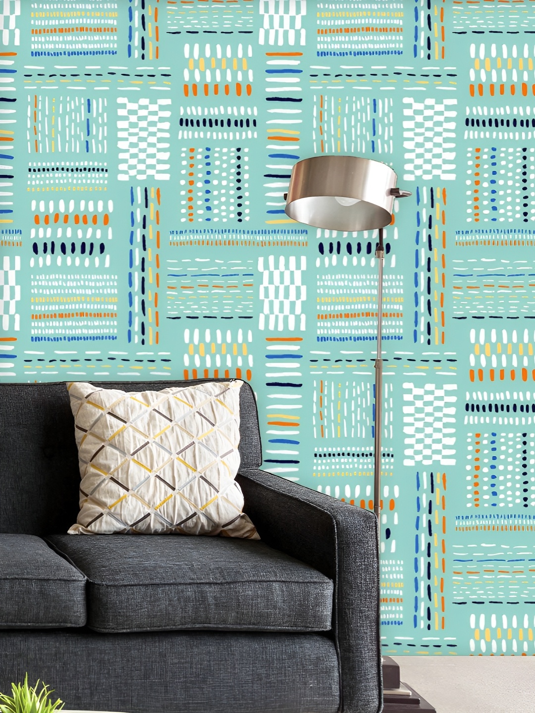 

ArtzFolio Printed UV-Resistant Anti-Bacterial Abstract Tribal Marks Peel & Stick Wallpaper, Multi