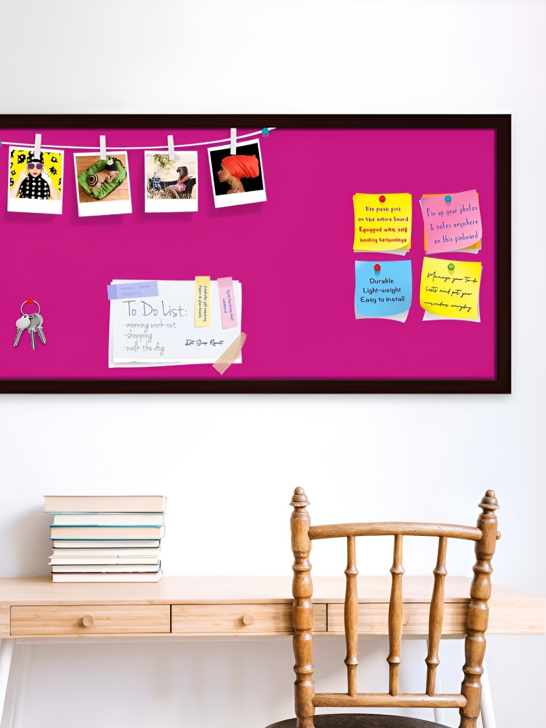 

ArtzFolio Wooden Notice Pin Board, Pink