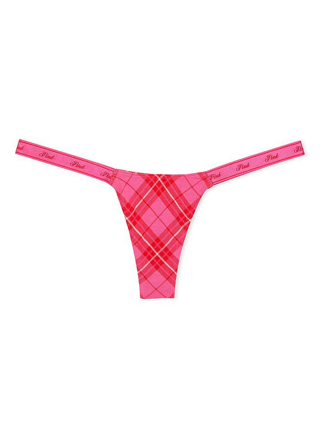 

Victoria's Secret Women Checked Thong Briefs, Pink