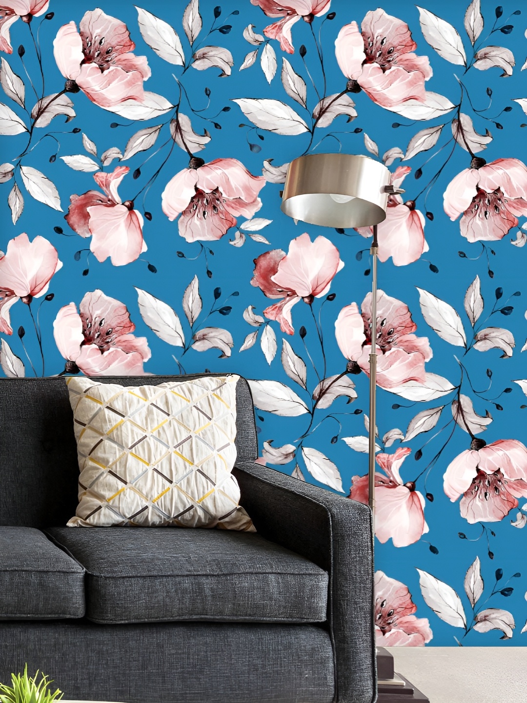 

ArtzFolio Printed UV-Resistant Anti-Bacterial Botanical Spring Flowers Peel & Stick Wallpaper, Multi