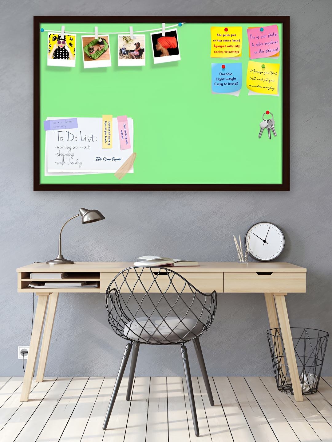

ArtzFolio Wooden Notice Pin Board, Green