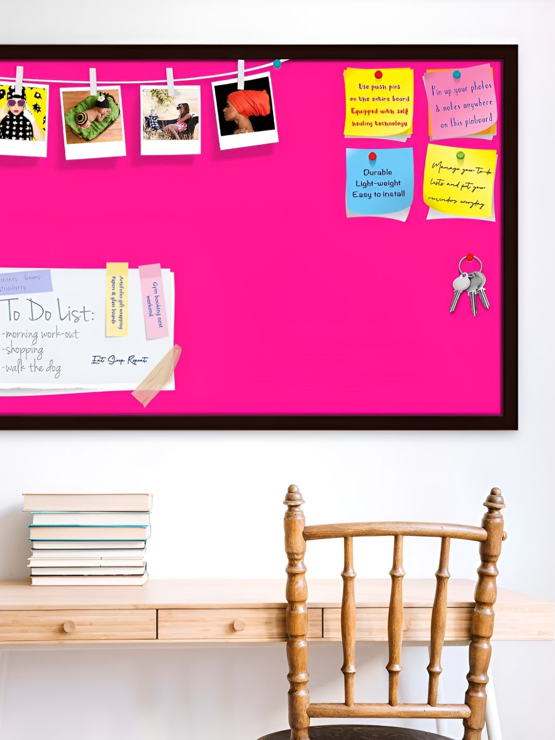 

ArtzFolio Wooden Notice Pin Board, Pink