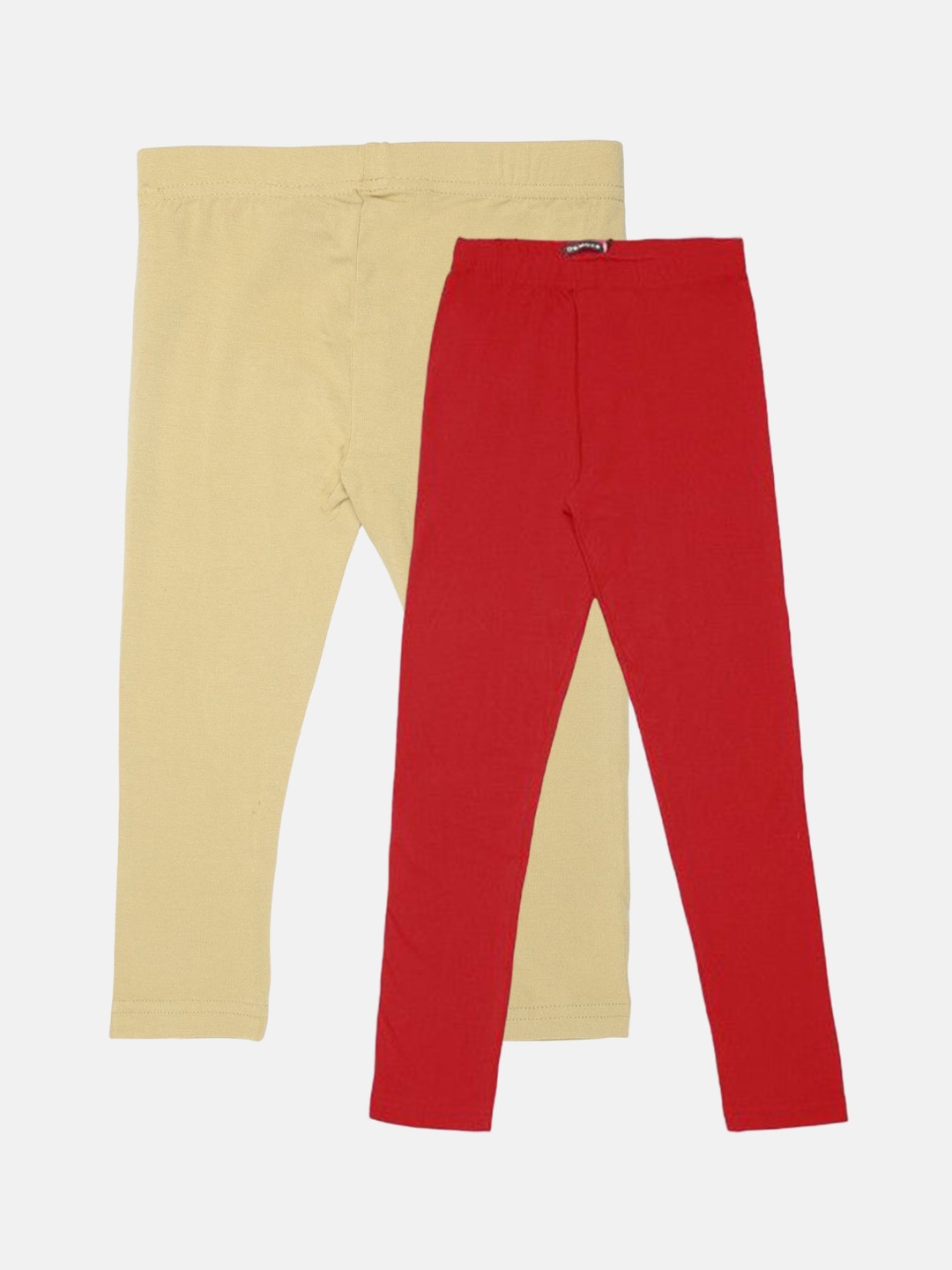 

De Moza Girls Pack Of 2 Ankle Length Leggings, Red