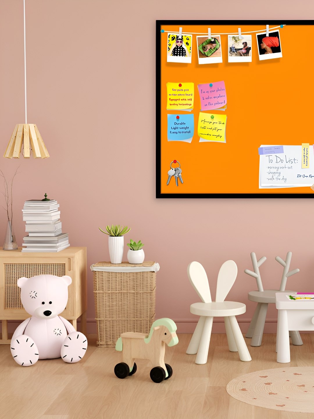 

ArtzFolio Wooden Notice Pin Board, Orange