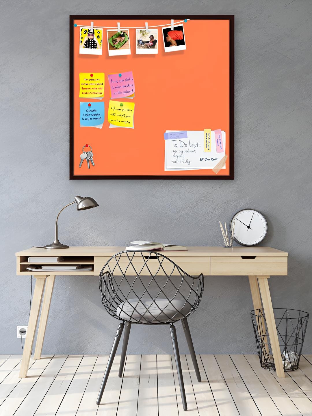 

ArtzFolio Wooden Notice Pin Board, Orange