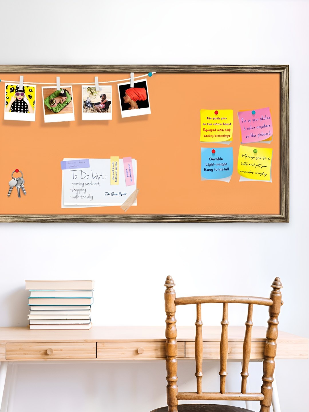 

ArtzFolio Wooden Notice Pin Board, Brown