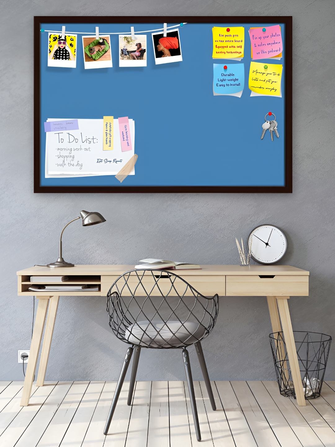 

ArtzFolio Wooden Notice Pin Board, Blue