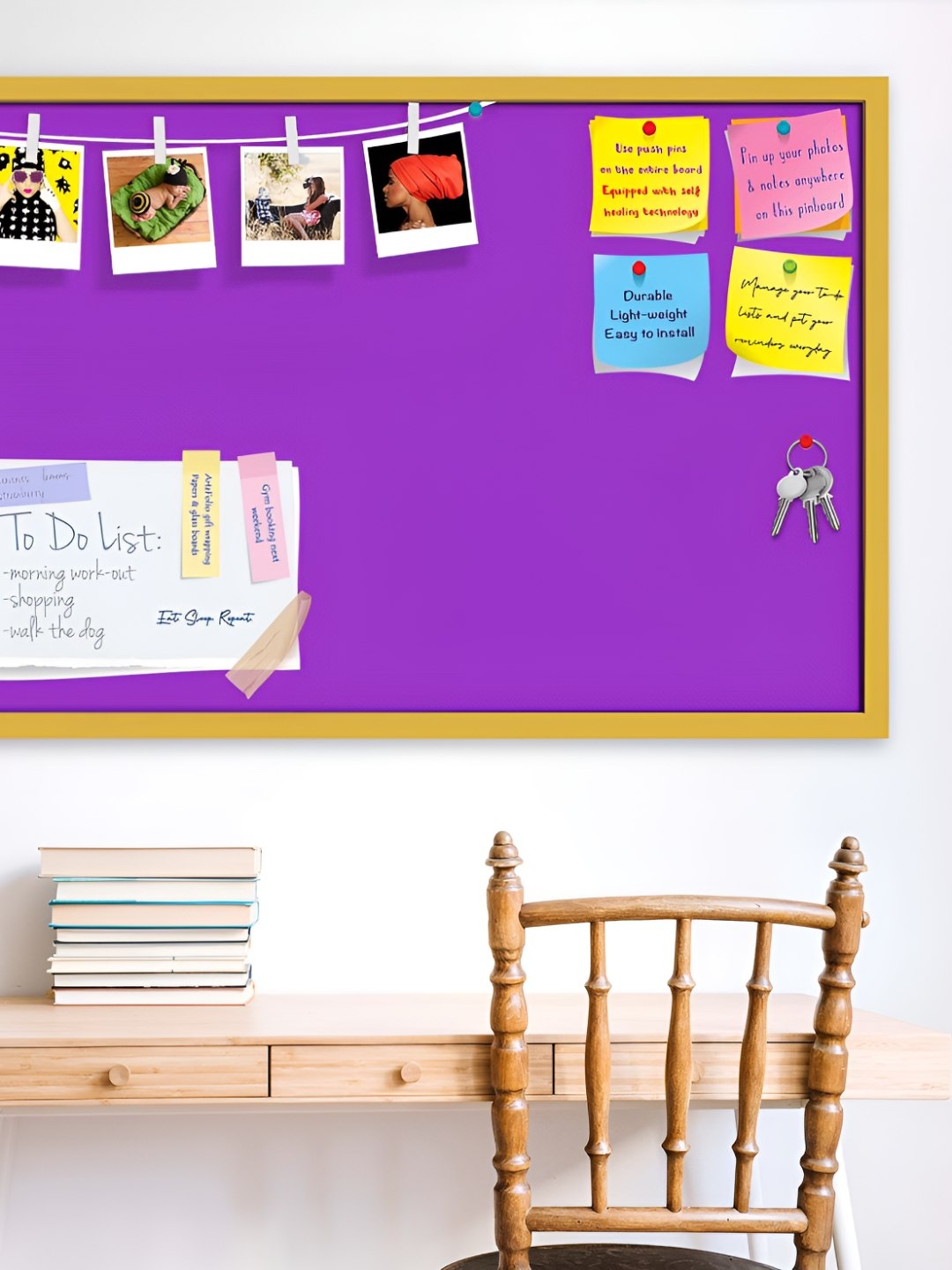 

ArtzFolio Wooden Notice Pin Board, Purple