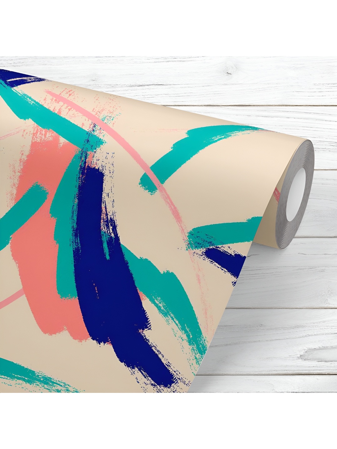 

ArtzFolio Beige & Blue Printed UV Resistant Wallpaper