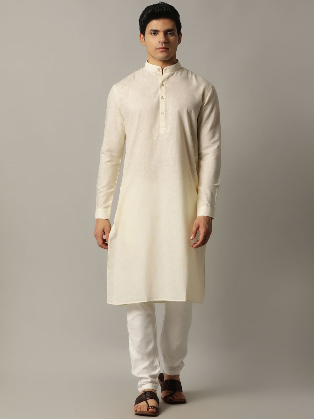 

Modi Kurta Mandarin Collar Straight Kurta, Cream