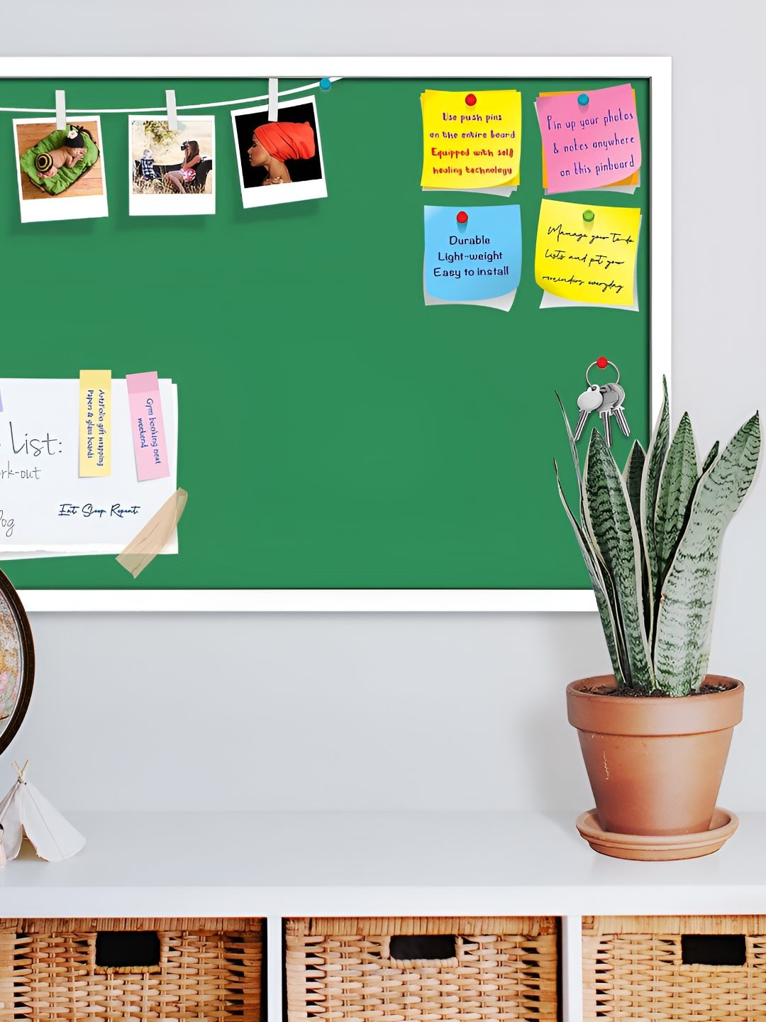 

ArtzFolio Wooden Notice Pin Board, Green