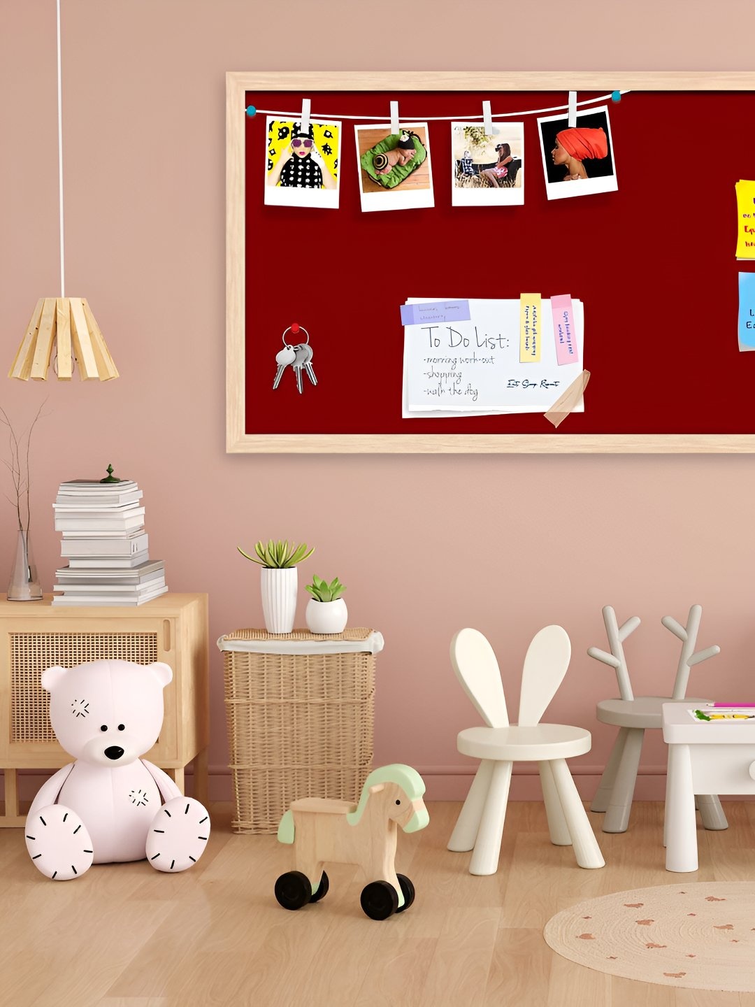 

ArtzFolio Wooden Notice Pin Board, Brown