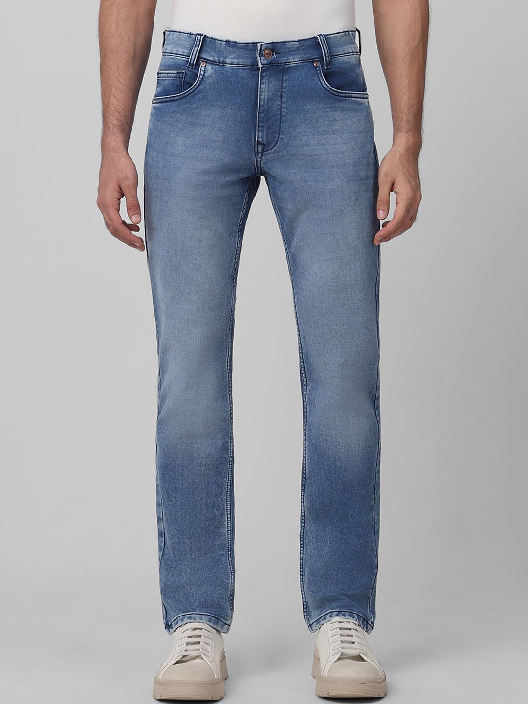 

Mufti Men Cotton Straight Fit Heavy Fade Stretchable Jeans, Blue
