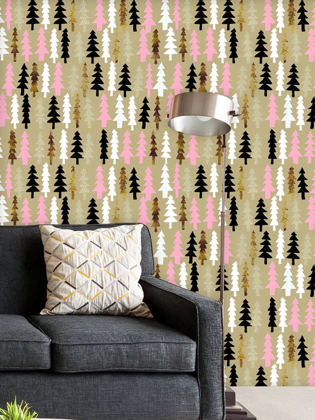 

ArtzFolio Beige & Pink Printed UV Resistant Wallpaper