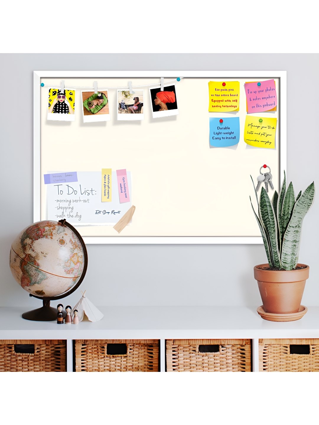 

ArtzFolio Wooden Notice Pin Board, White