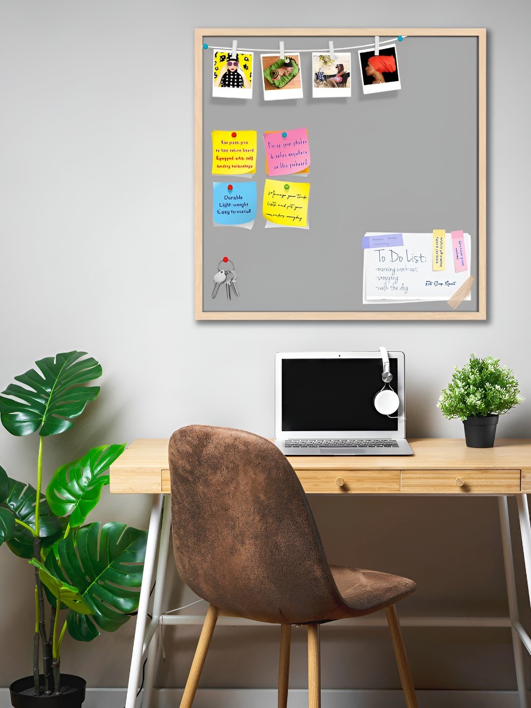 

ArtzFolio Wooden Notice Board, Grey