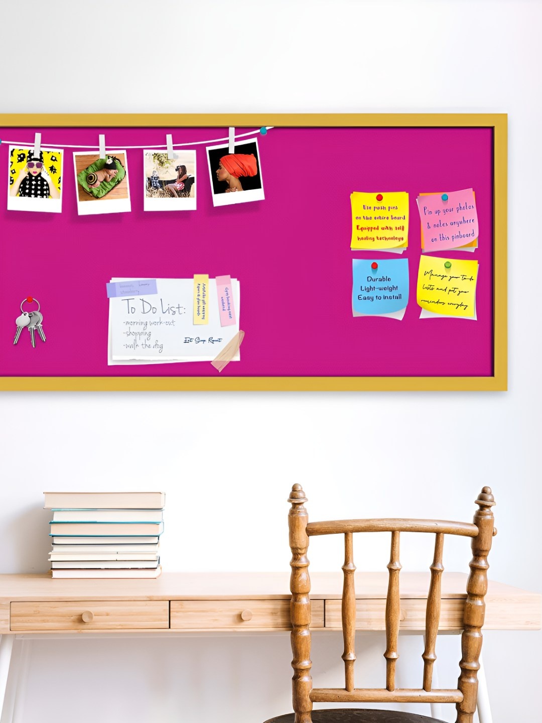 

ArtzFolio Wooden Notice Pin Board, Pink