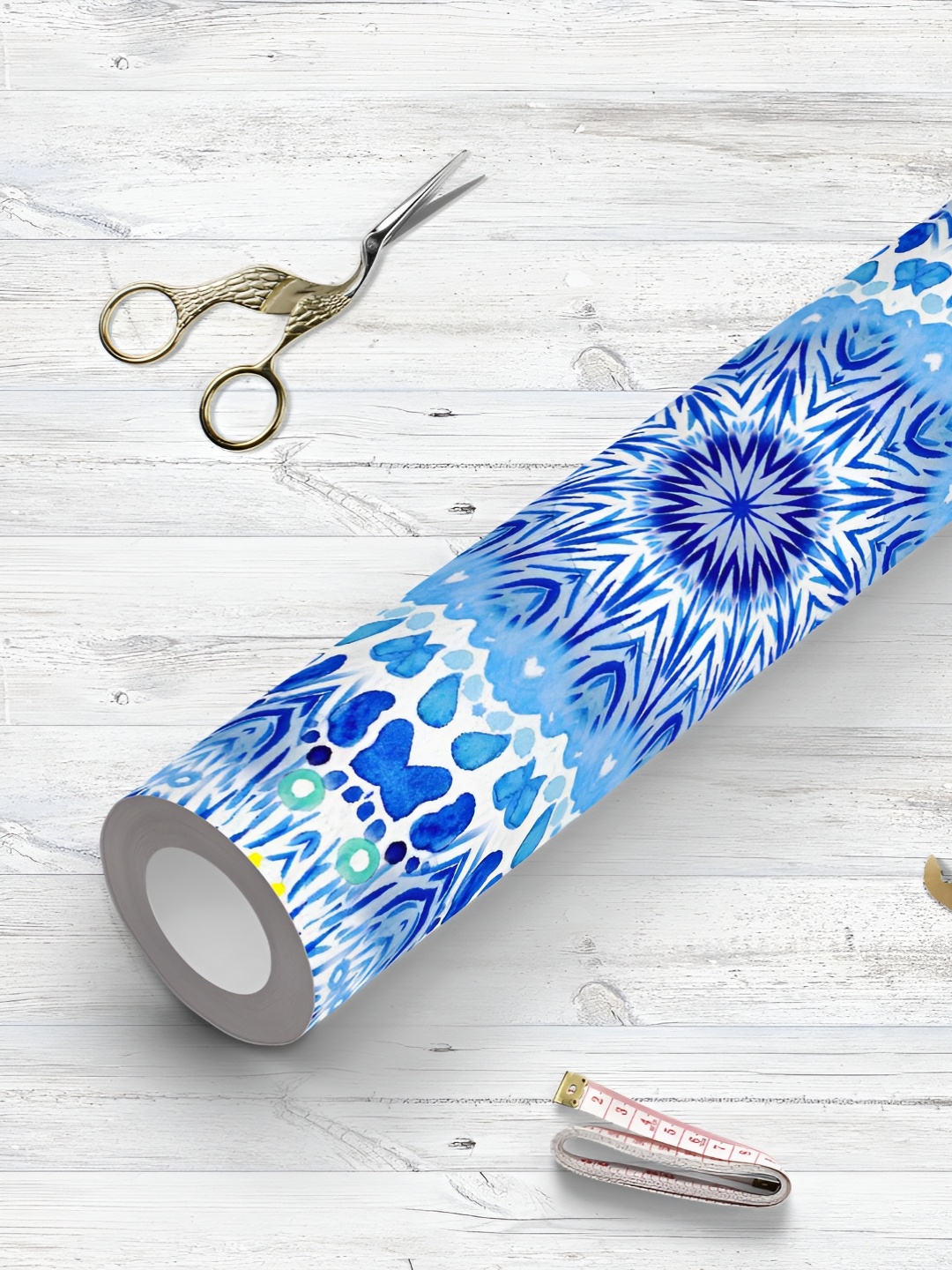 

ArtzFolio Blue & White Printed UV Resistant Wallpaper