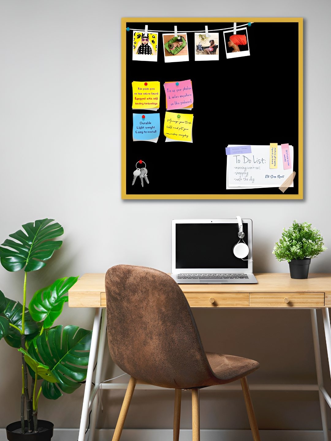 

ArtzFolio Wooden Notice Pin Board, Grey