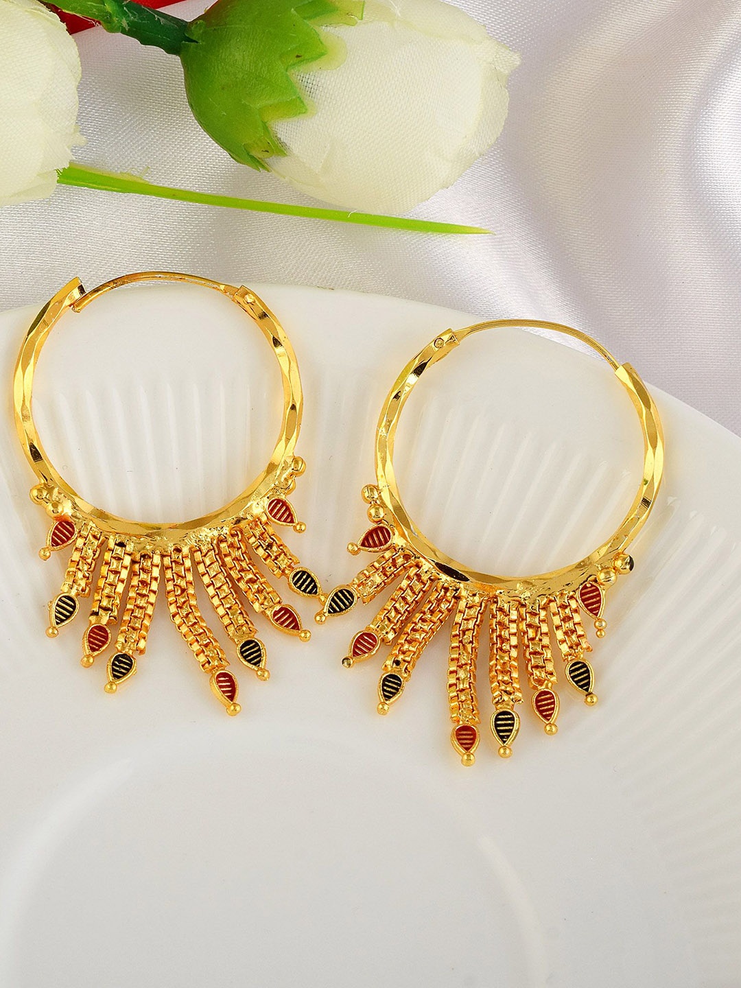 

MEMOIR Gold-Plated Contemporary Hoop Earrings