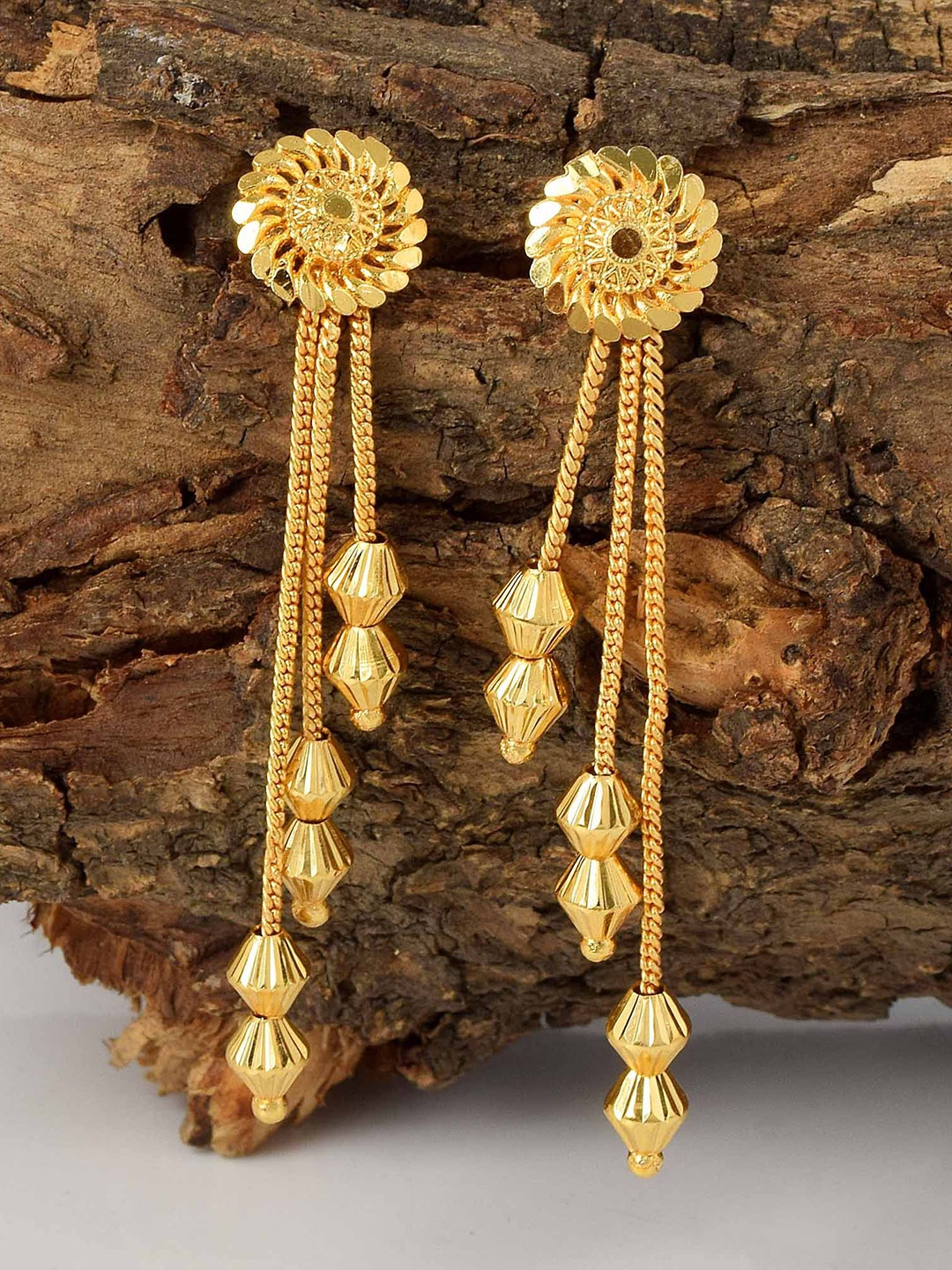 

MEMOIR Gold-Plated Contemporary Drop Earrings