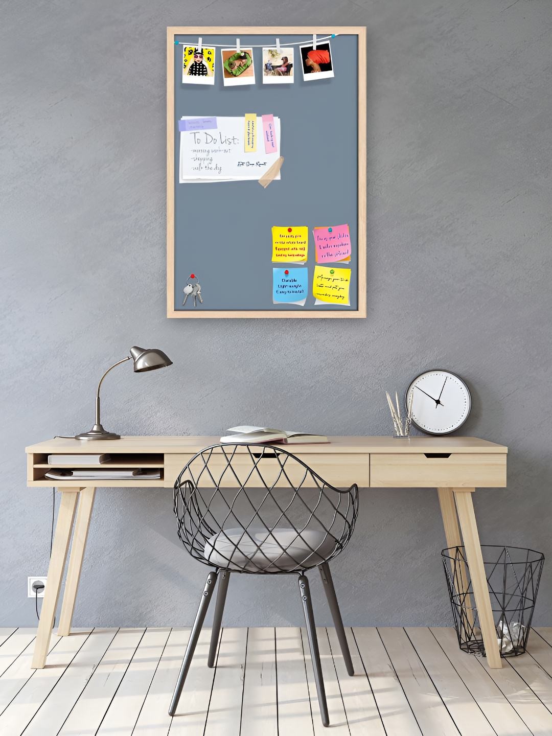 

ArtzFolio Wooden Notice Board, Grey
