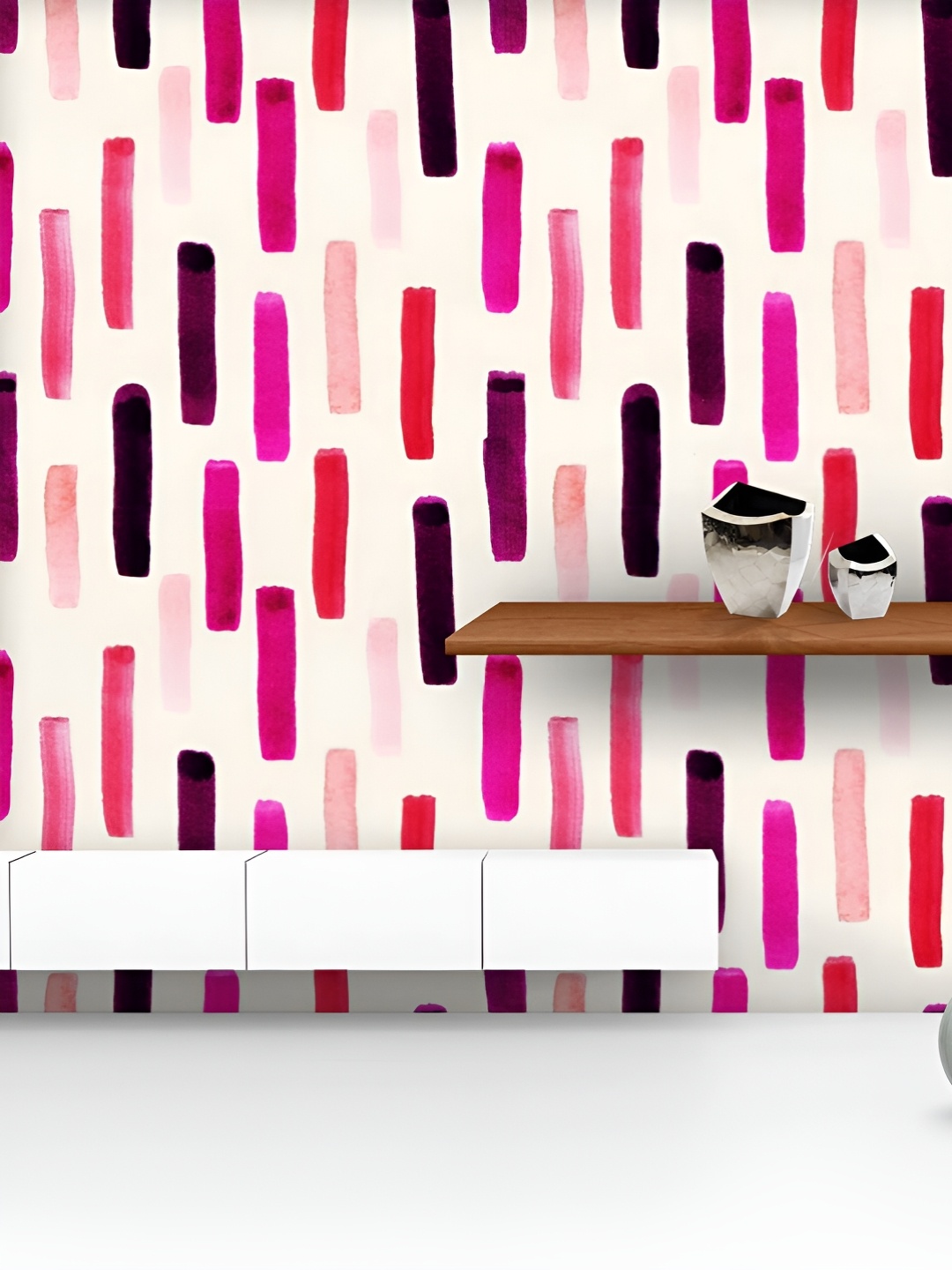 

ArtzFolio Printed UV-Resistant Anti-Bacterial Purple Watercolor Lines Peel & Stick Wallpaper, Multi