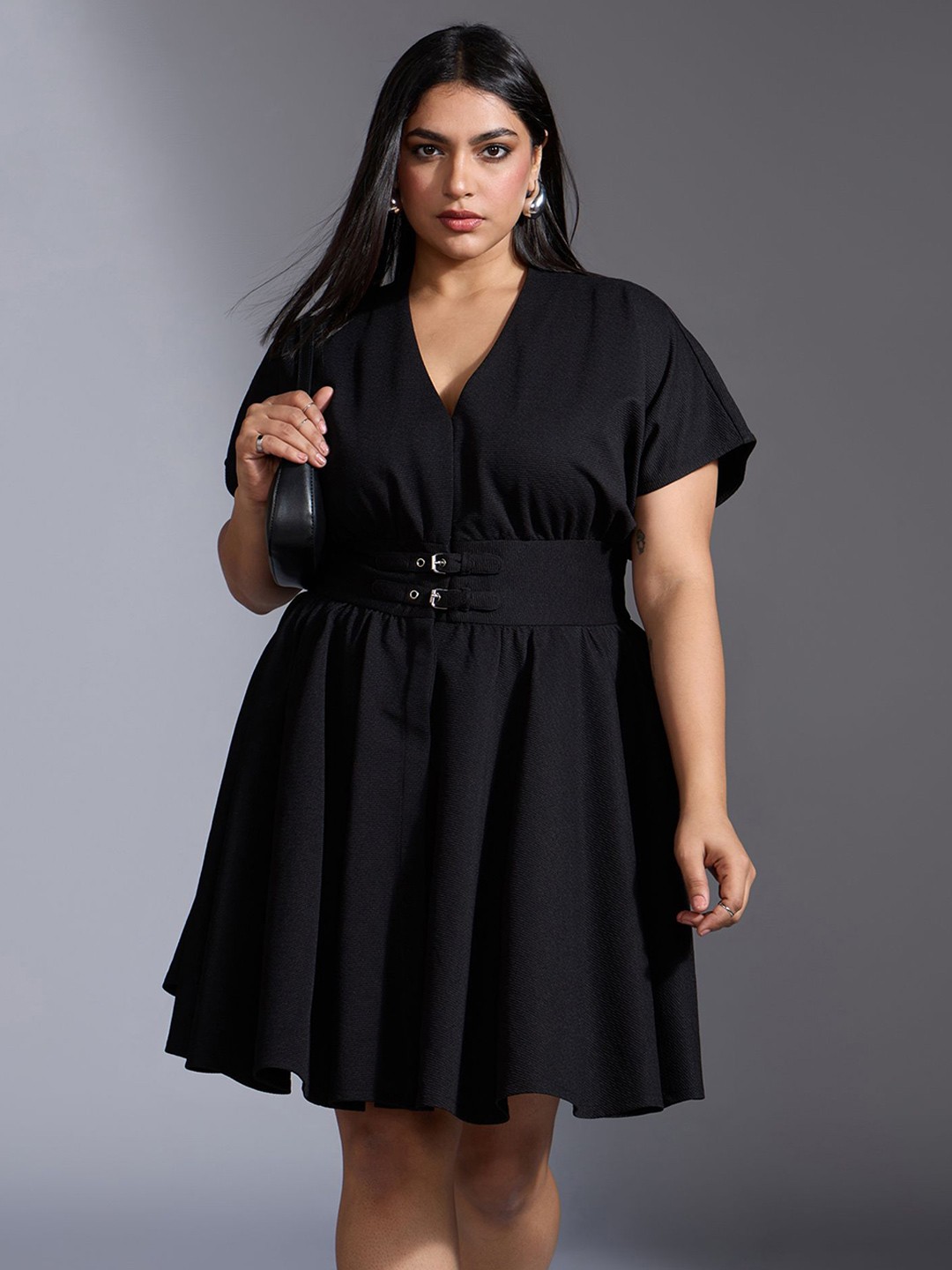 

20Dresses Fit & Flare Mini Plus Size Dress, Black