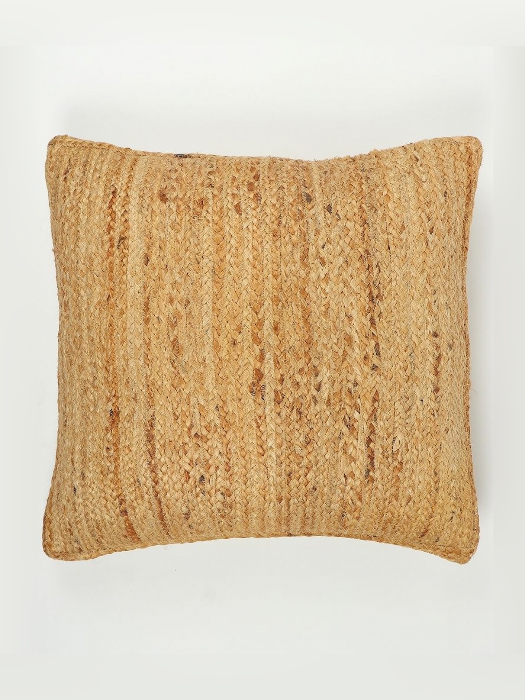 

Art Avenue Beige & White Self Design Jute Square Cushion Covers