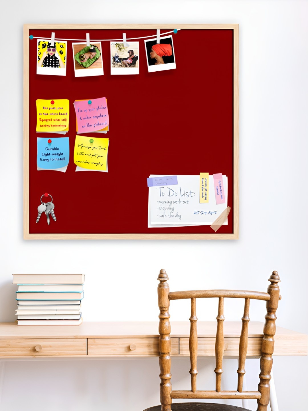 

ArtzFolio Wooden Notice Pin Board, Brown