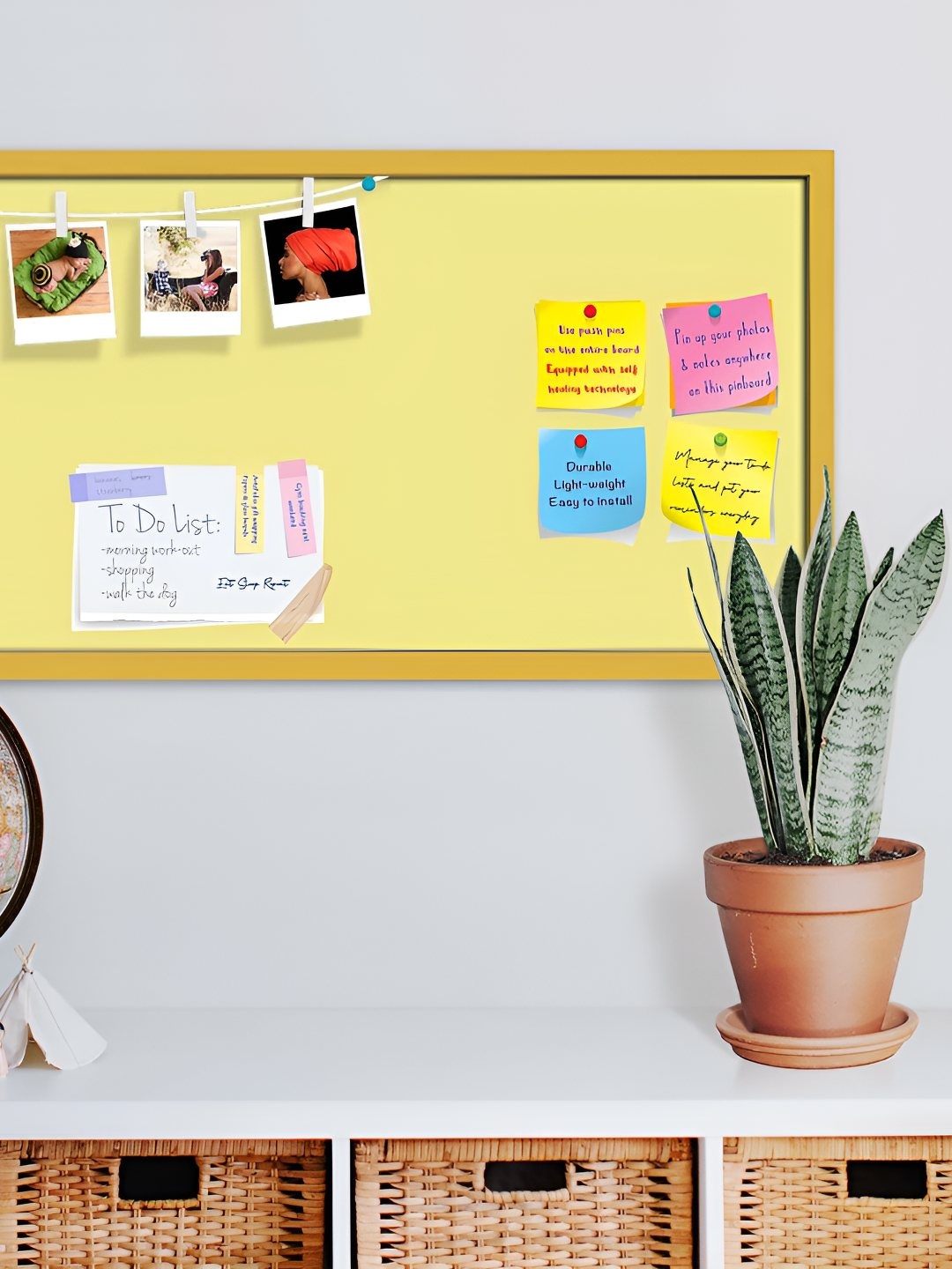 

ArtzFolio Wooden Notice Pin Board, Yellow
