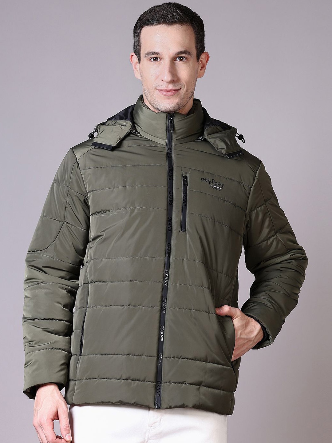 

V-Mart Men Padded Jacket, Olive